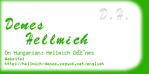 denes hellmich business card